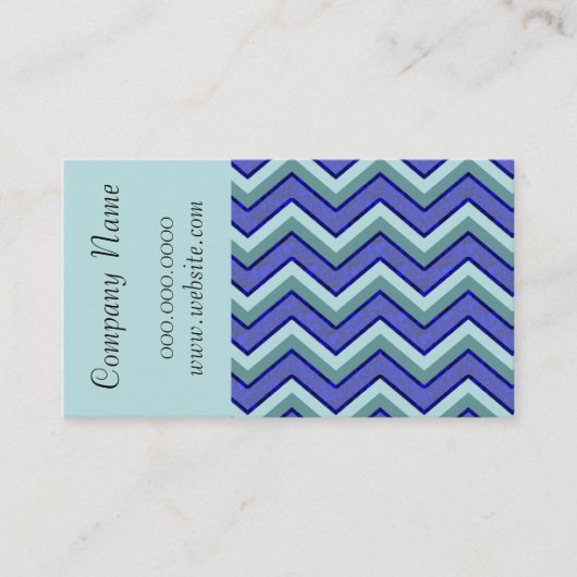 Carte de visite Motif tendance Chevron Zig Zag (Devant)