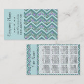 Carte de visite Motif tendance Chevron Zig Zag (Devant / Derrière)