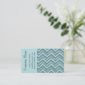 Carte de visite Motif tendance Chevron Zig Zag (Debout devant)