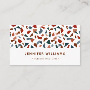 Carte De Visite Motif terrazzo moderne élégant