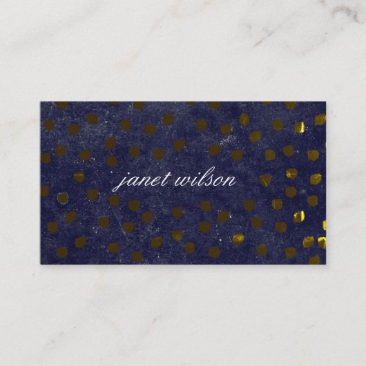 Carte De Visite motif texturé à pois chic (Devant)