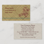 Carte De Visite motif tissé en bambou (Devant / Derrière)