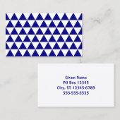 Carte De Visite Motif triangle blanc et marine (Devant / Derrière)