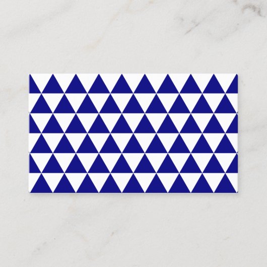Carte De Visite Motif triangle blanc et marine (Devant)