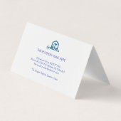Carte De Visite Motif Triangle Bleu Unique (Dos)