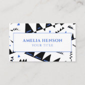 Carte De Visite Motif triangle noir Abstrait moderne (Devant)