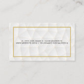 Carte De Visite Motif triangles géométriques | Bordure d'or (Dos)