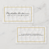 Carte De Visite Motif triangles géométriques | Bordure d'or (Devant / Derrière)