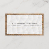 Carte De Visite Motif triangles géométriques | Cadre en cuir (Dos)