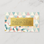 Carte De Visite Motif triangles géométriques colorés (Dos)