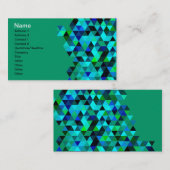 Carte De Visite Motif triangulaire Blue Green Technology (Devant / Derrière)