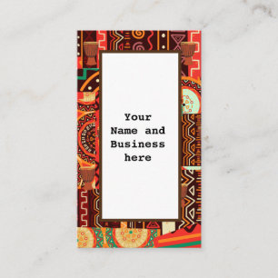 Carte De Visite Motif tribal Afrocentrique Kente