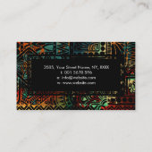 Carte De Visite Motif tribal coloré (Dos)