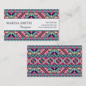 Carte De Visite Motif tribal des Andes Aztec (Devant / Derrière)