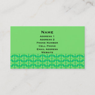 Carte De Visite Motif tribal lumineux de vert de chaux