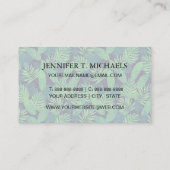 Carte De Visite Motif tropical de feuille (Dos)