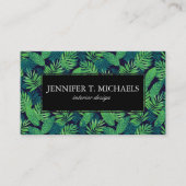 Carte De Visite Motif tropical de feuille (Devant)