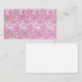 Carte De Visite Motif Tulip Rose Par William Morris (Devant / Derrière)