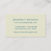 Carte De Visite Motif turquoise d'animaux de mer (Dos)