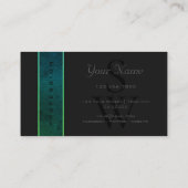 Carte De Visite Motif turquoise de serpent à dégradé vert avec mon (Dos)