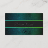 Carte De Visite Motif turquoise de serpent à dégradé vert avec mon (Devant)