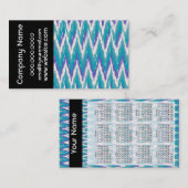 Carte De Visite motif turquoise et Amethyst iKat ZigZag (Devant / Derrière)