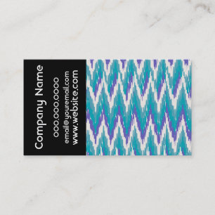 Carte De Visite motif turquoise et Amethyst iKat ZigZag