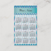 Carte De Visite motif turquoise et Amethyst iKat ZigZag (Dos)