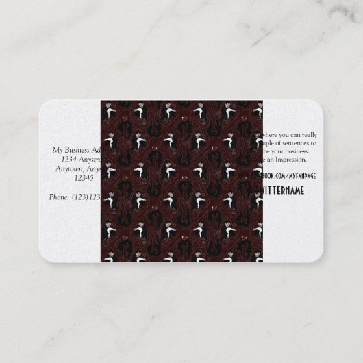 Carte De Visite Motif Vampire (Dos)