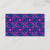 Carte De Visite Motif vectoriel bleu et rose Fuchsia (Devant)
