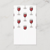Carte De Visite Motif Verre Vin (Dos)
