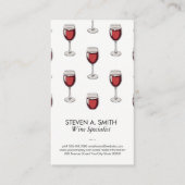 Carte De Visite Motif Verre Vin (Devant)