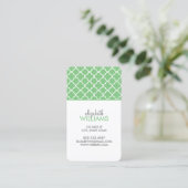 Carte De Visite Motif vert clair de Quatrefoil (Debout devant)
