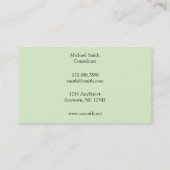 Carte De Visite Motif (vert) de souci de William Morris (Dos)