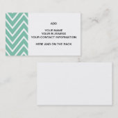 Carte De Visite Motif vert en bon état 2 de Chevron (Devant / Derrière)