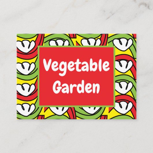 Carte De Visite Motif vert Red Vegetable (Devant)