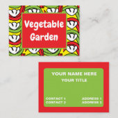 Carte De Visite Motif vert Red Vegetable (Devant / Derrière)