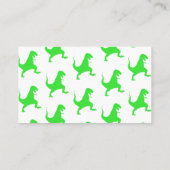Carte De Visite motif vert t-rex (Dos)