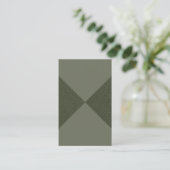 Carte de visite Motif X vert mousse texturé person (Debout devant)
