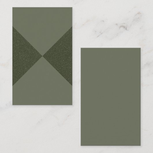 Carte de visite Motif X vert mousse texturé person (Devant / Derrière)