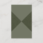 Carte de visite Motif X vert mousse texturé person (Devant)