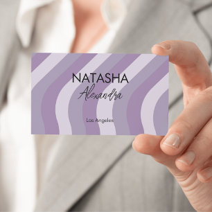 Carte De Visite Motif Y2K Super de flux de liquide violet