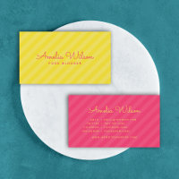 Motif Yellow & Pink Stripes Médias sociaux