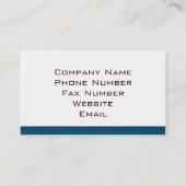 Carte De Visite Motif Yin Yang Orange et Blue ID325 (Dos)