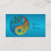 Carte De Visite Motif Yin Yang Orange et Blue ID325 (Devant)
