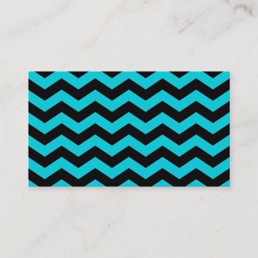 Carte De Visite Motif Zag Aqua et Black Zig (Devant)