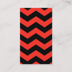 Carte De Visite Motif Zig Zag Rouge et Noir