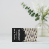 Carte De Visite Motif ZigZag de la tribu des Cafés et Sage (Debout devant)