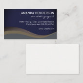 Carte De Visite Motifs de vague / Bleu (Devant / Derrière)