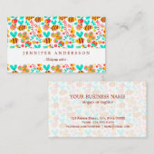 Carte De Visite Motifs d'insectes colorés (Devant / Derrière)